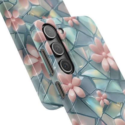 Snap Case Samsung Handyhülle mit 3D-Effekt und Blumenmuster