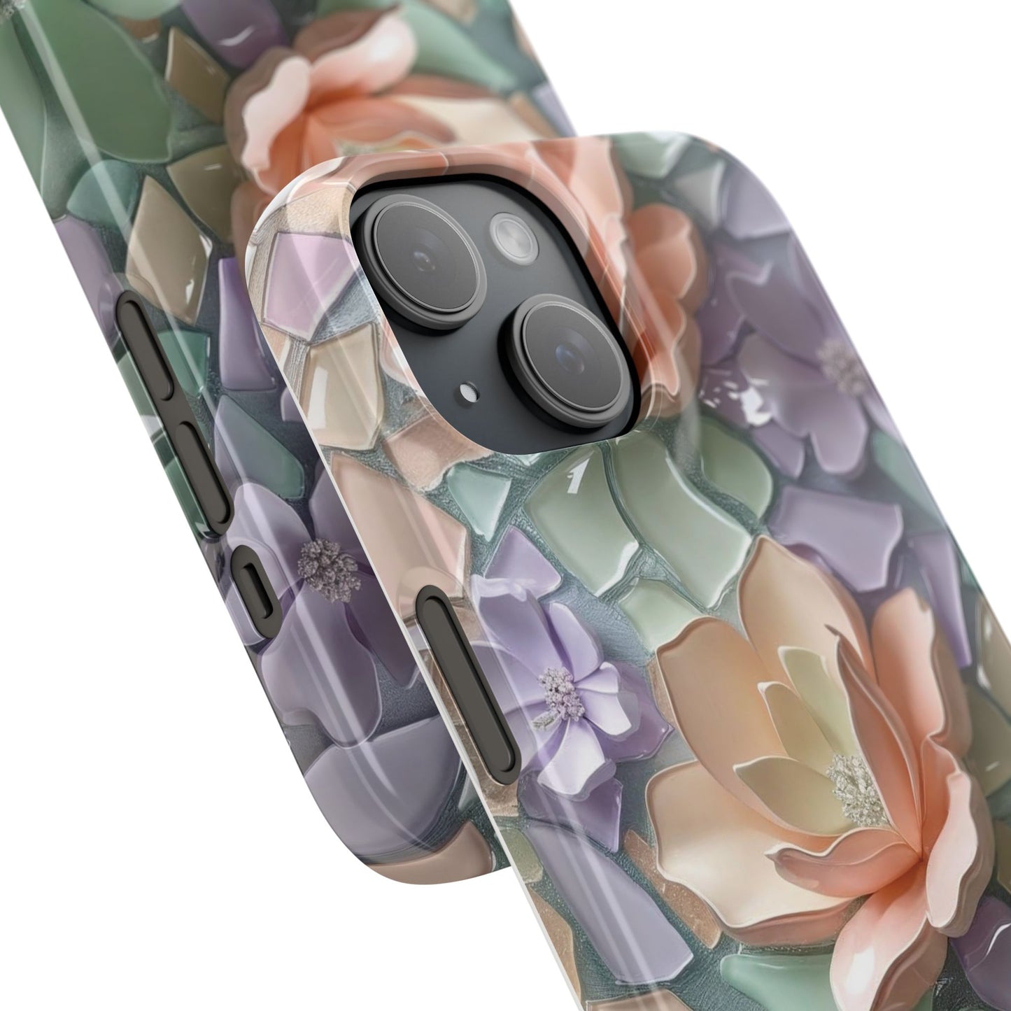 Snap Case Elegante Florale iPhone Handyhülle mit 3D-Effekt