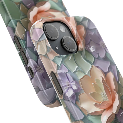 Snap Case Elegante Florale iPhone Handyhülle mit 3D-Effekt