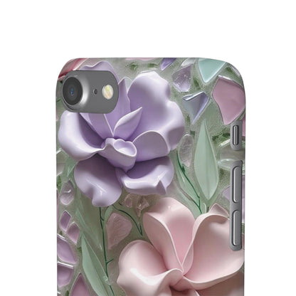 Snap Case Elegante Florale iPhone Handyhülle mit 3D-Effekt