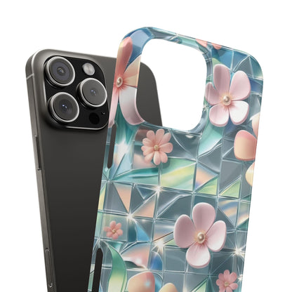 Snap Case iPhone Handyhülle mit 3D-Effekt Blumenmuster