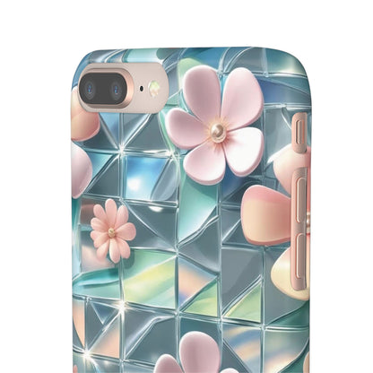 Snap Case iPhone Handyhülle mit 3D-Effekt Blumenmuster