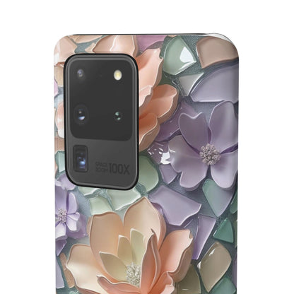 Snap Case Samsung Handyhülle mit 3D-Effekt, Blumenmuster