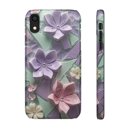 Snap Case Elegante Florale iPhone Handyhülle mit 3D-Effekt
