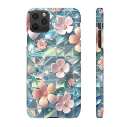 Snap Case iPhone Handyhülle mit 3D-Effekt Blumenmuster