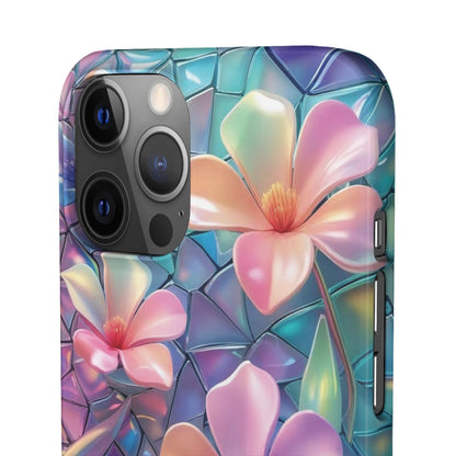 Snap Case Elegante Florale iPhone Handyhülle mit 3D-Effekt
