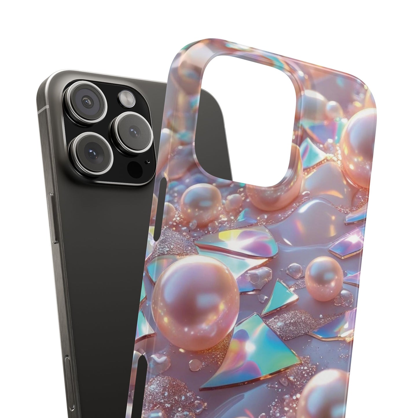 Snap Case iPhone Handyhülle – 3D Perlen Effekt