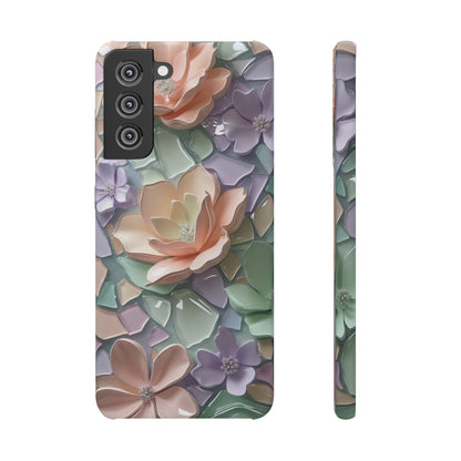 Snap Case Samsung Handyhülle mit 3D-Effekt, Blumenmuster