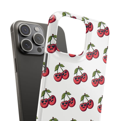 iPhone Snap Case Handyhülle Happy Cherry Design