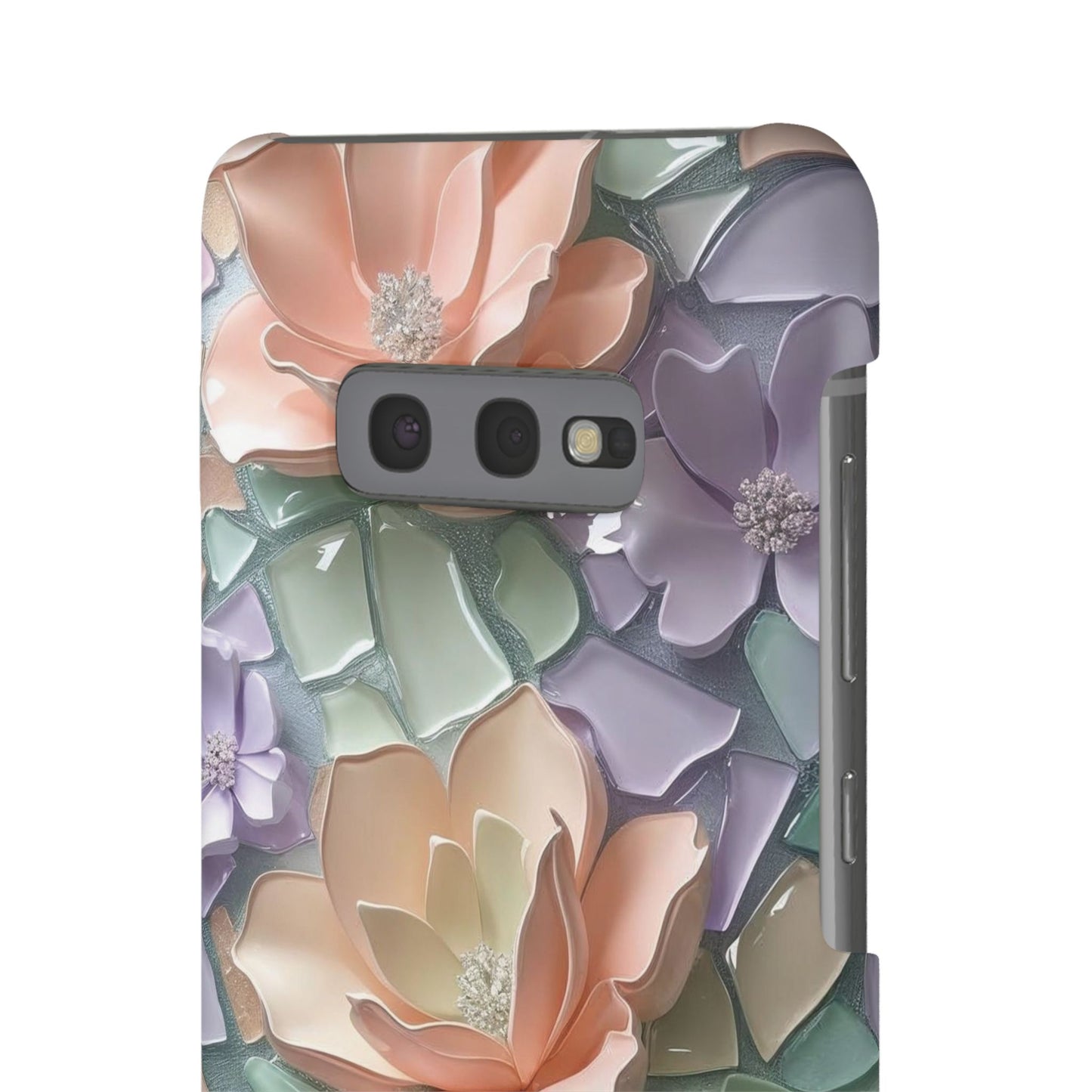 Snap Case Samsung Handyhülle mit 3D-Effekt, Blumenmuster