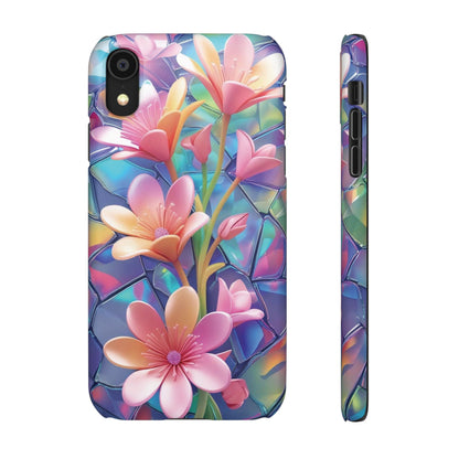 Snap Case Elegante Florale iPhone Handyhülle mit 3D-Effekt