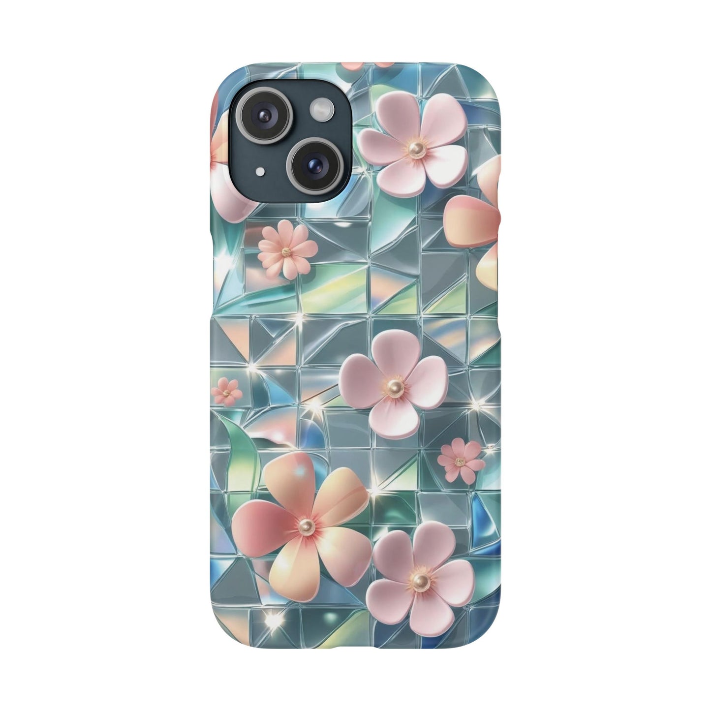 Snap Case iPhone Handyhülle mit 3D-Effekt Blumenmuster