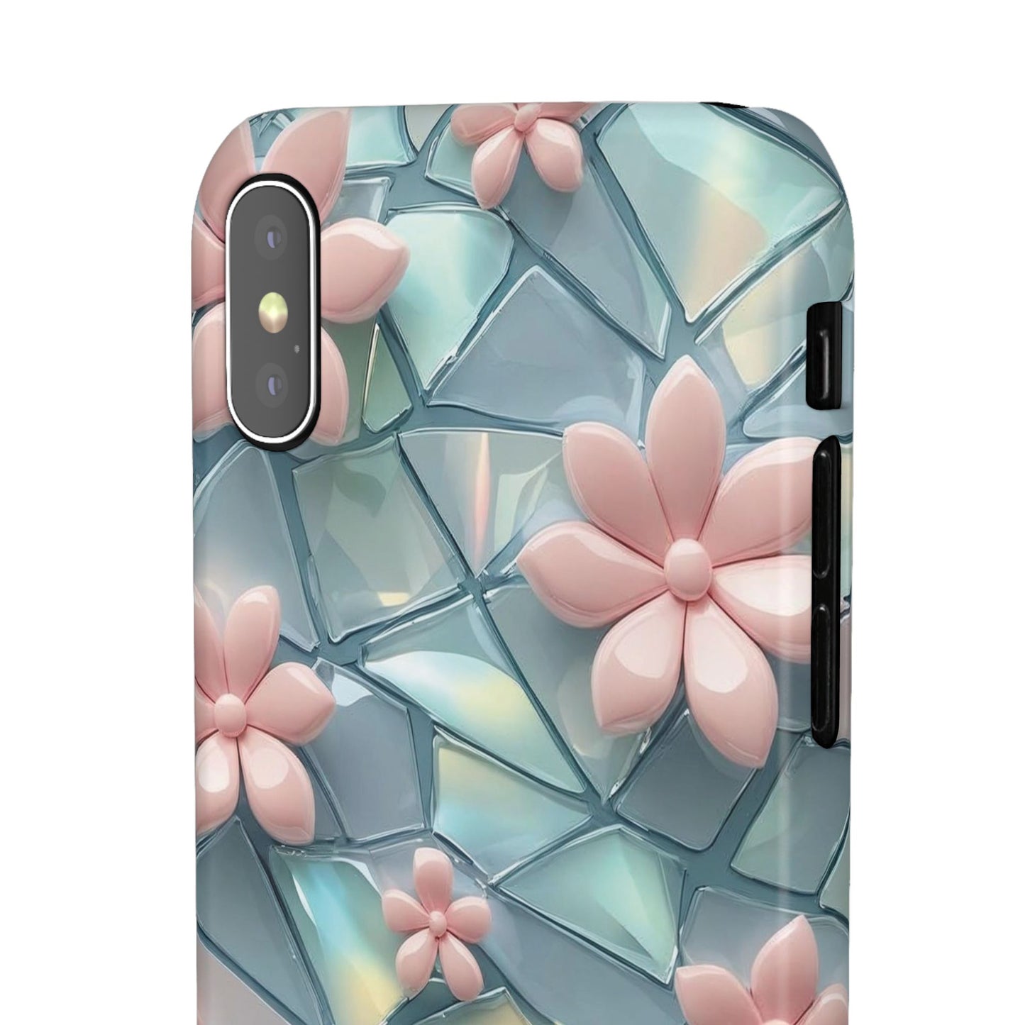 Snap Case Elegante Florale iPhone Handyhülle mit 3D-Effekt