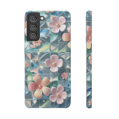 Snap Case Samsung Handyhülle mit 3D-Effekt und Blumenmuster