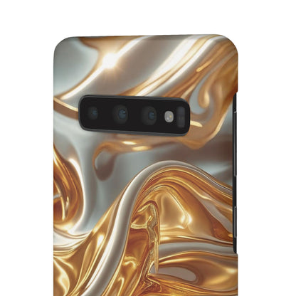 Snap Case Samsung Handyhülle – Gold Dynamic Liquid 3D Effekt