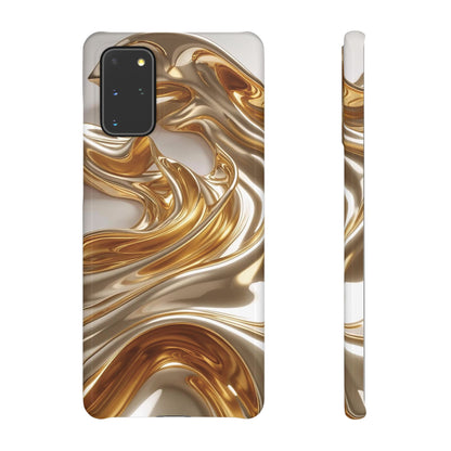 Snap Case Samsung Handyhülle – Gold Dynamic Liquid 3D Effekt