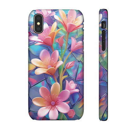 Snap Case Elegante Florale iPhone Handyhülle mit 3D-Effekt