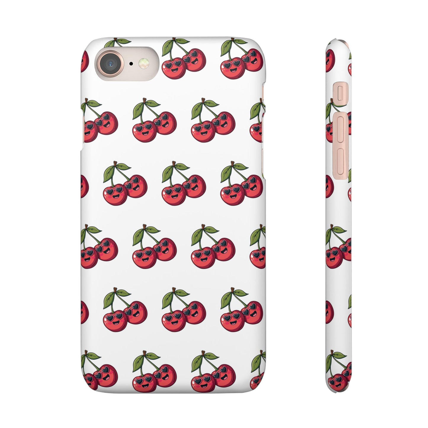 iPhone Snap Case Handyhülle Happy Cherry Design