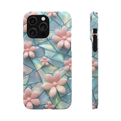 Snap Case Elegante Florale iPhone Handyhülle mit 3D-Effekt
