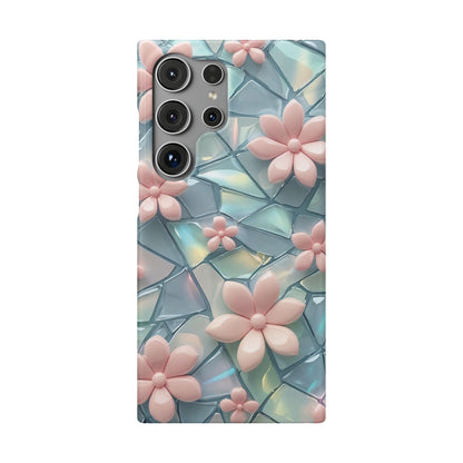 Snap Case Samsung Handyhülle mit 3D-Effekt und Blumenmuster