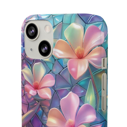 Snap Case Elegante Florale iPhone Handyhülle mit 3D-Effekt
