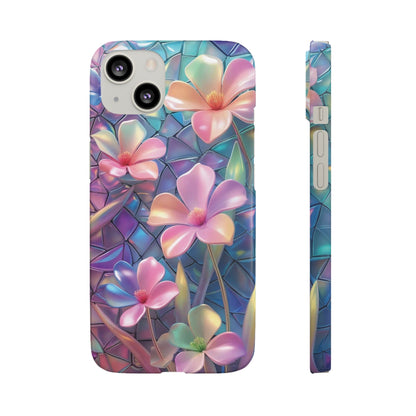 Snap Case Elegante Florale iPhone Handyhülle mit 3D-Effekt