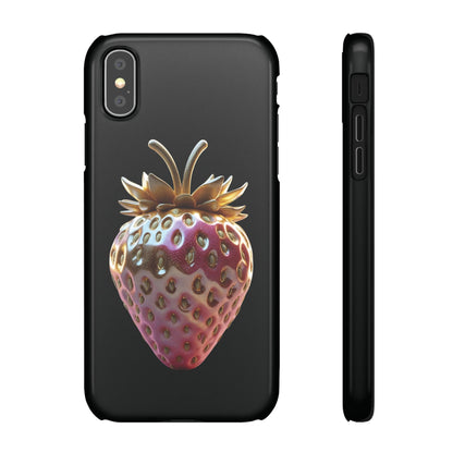 Snap Case iPhone Handyhülle - 3D Effekt Erdbeeren