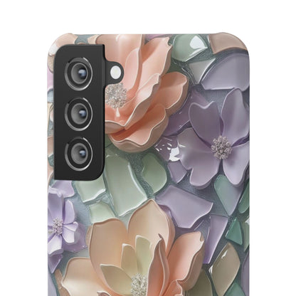 Snap Case Samsung Handyhülle mit 3D-Effekt, Blumenmuster