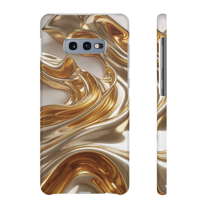 Snap Case Samsung Handyhülle – Gold Dynamic Liquid 3D Effekt