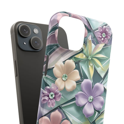 Snap Case Elegante Florale iPhone Handyhülle mit 3D-Effekt