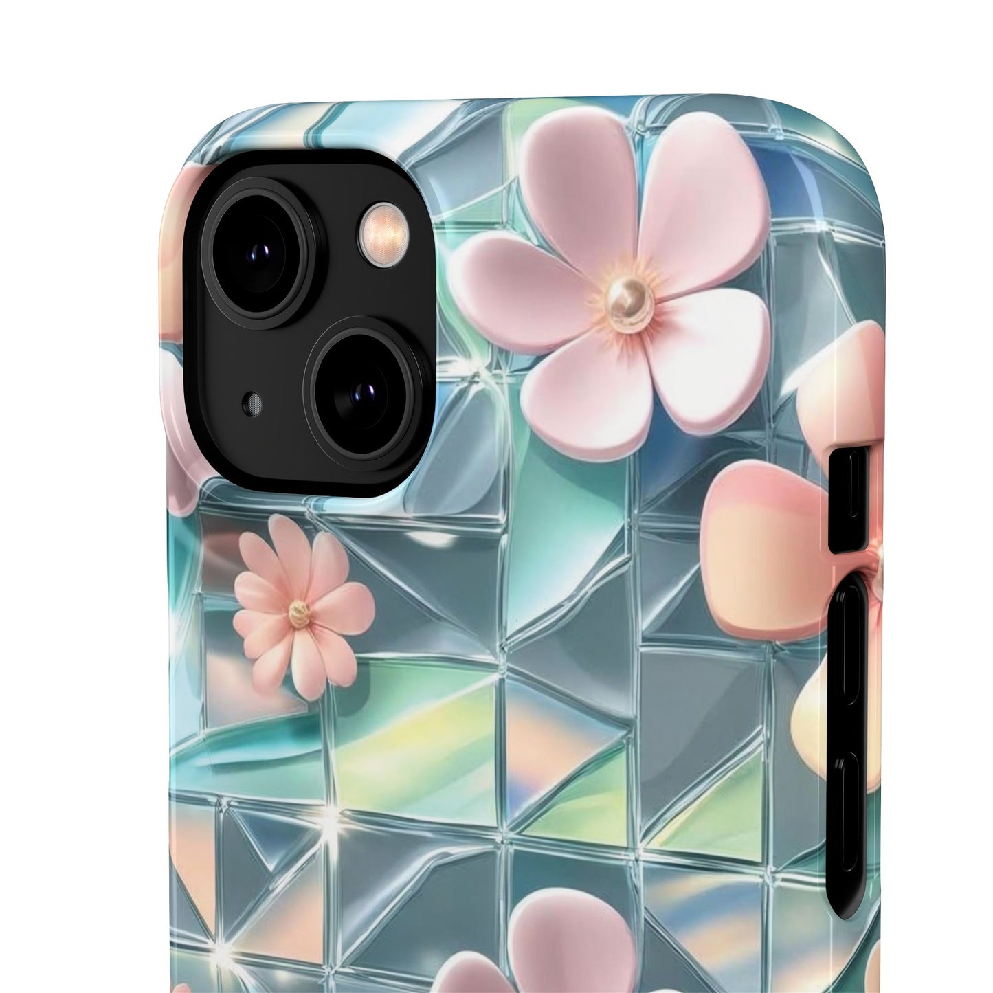 Snap Case iPhone Handyhülle mit 3D-Effekt Blumenmuster
