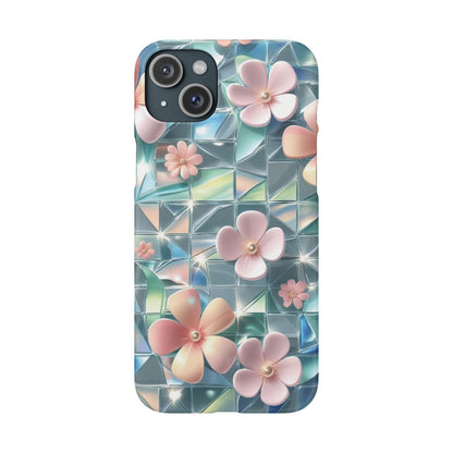 Snap Case iPhone Handyhülle mit 3D-Effekt Blumenmuster