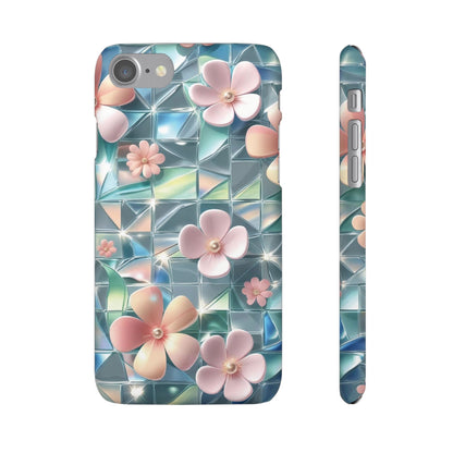 Snap Case iPhone Handyhülle mit 3D-Effekt Blumenmuster