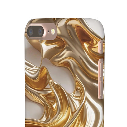 Snap Case iPhone Handyhülle – Gold Dynamic Liquid 3D Effekt