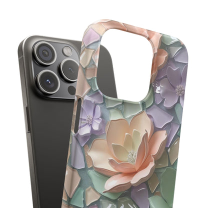 Snap Case Elegante Florale iPhone Handyhülle mit 3D-Effekt