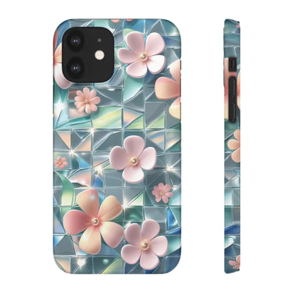 Snap Case iPhone Handyhülle mit 3D-Effekt Blumenmuster