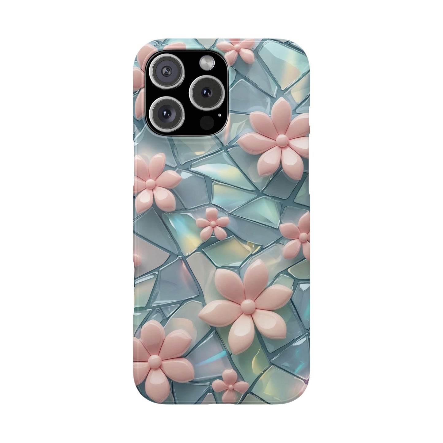 Snap Case Elegante Florale iPhone Handyhülle mit 3D-Effekt