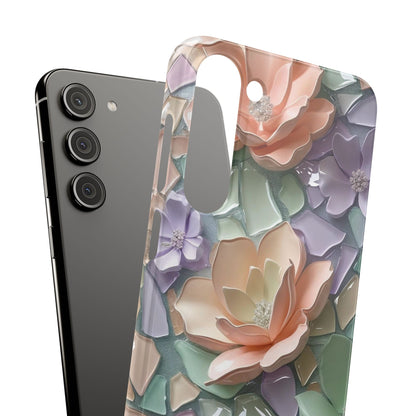 Snap Case Samsung Handyhülle mit 3D-Effekt, Blumenmuster