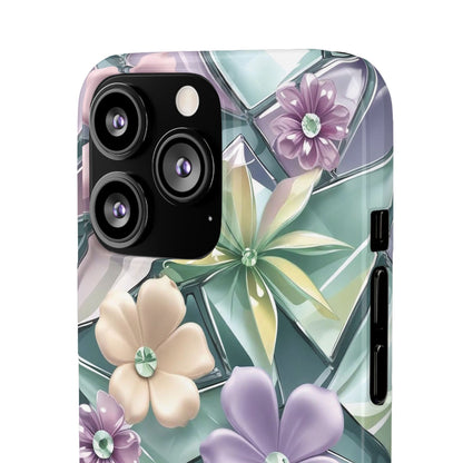 Snap Case Elegante Florale iPhone Handyhülle mit 3D-Effekt