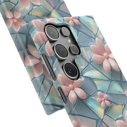Snap Case Samsung Handyhülle mit 3D-Effekt und Blumenmuster