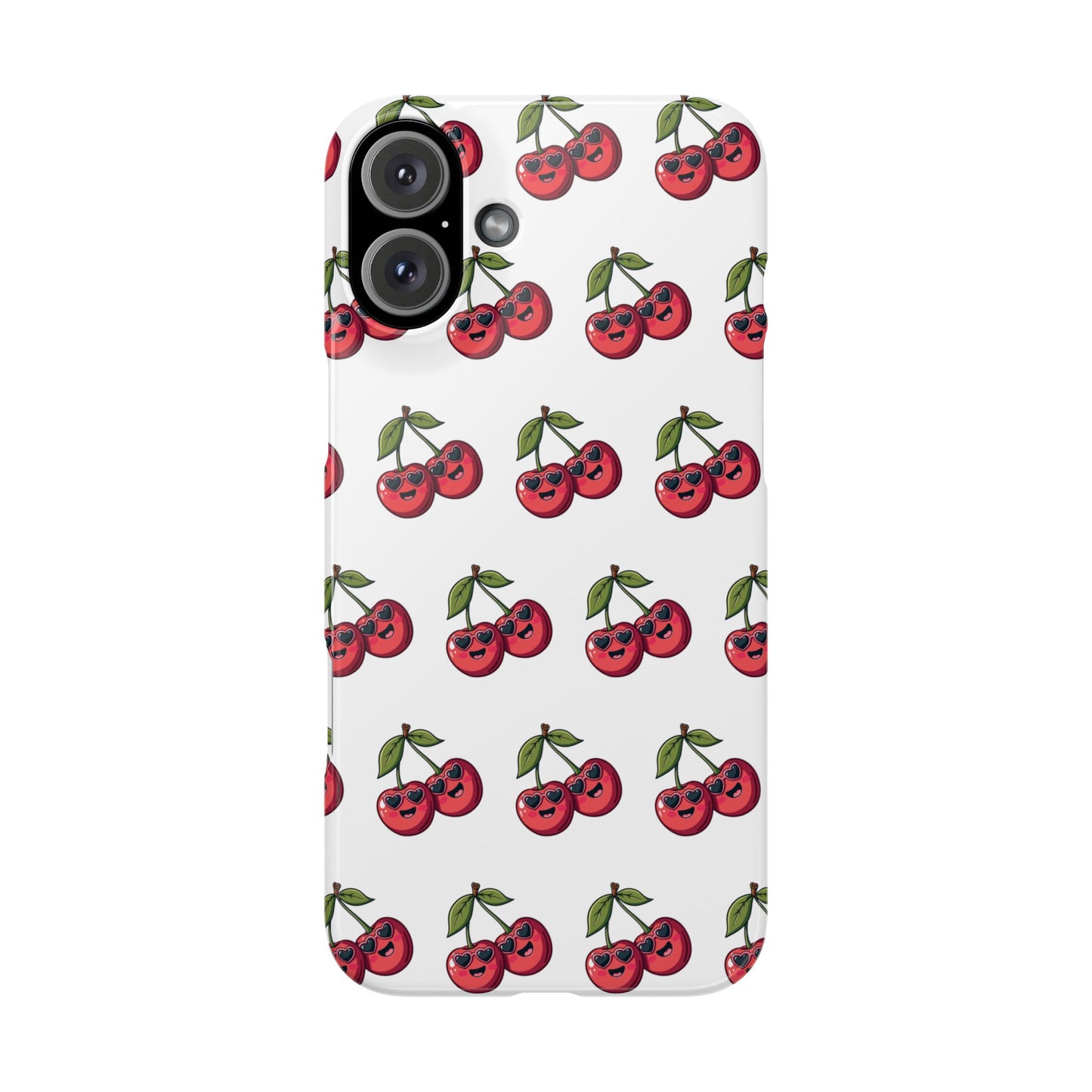 iPhone Snap Case Handyhülle Happy Cherry Design