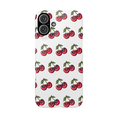 iPhone Snap Case Handyhülle Happy Cherry Design