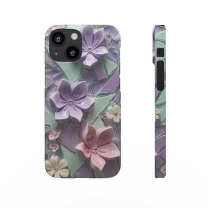 Snap Case Elegante Florale iPhone Handyhülle mit 3D-Effekt