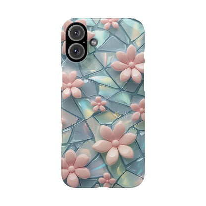 Snap Case Elegante Florale iPhone Handyhülle mit 3D-Effekt