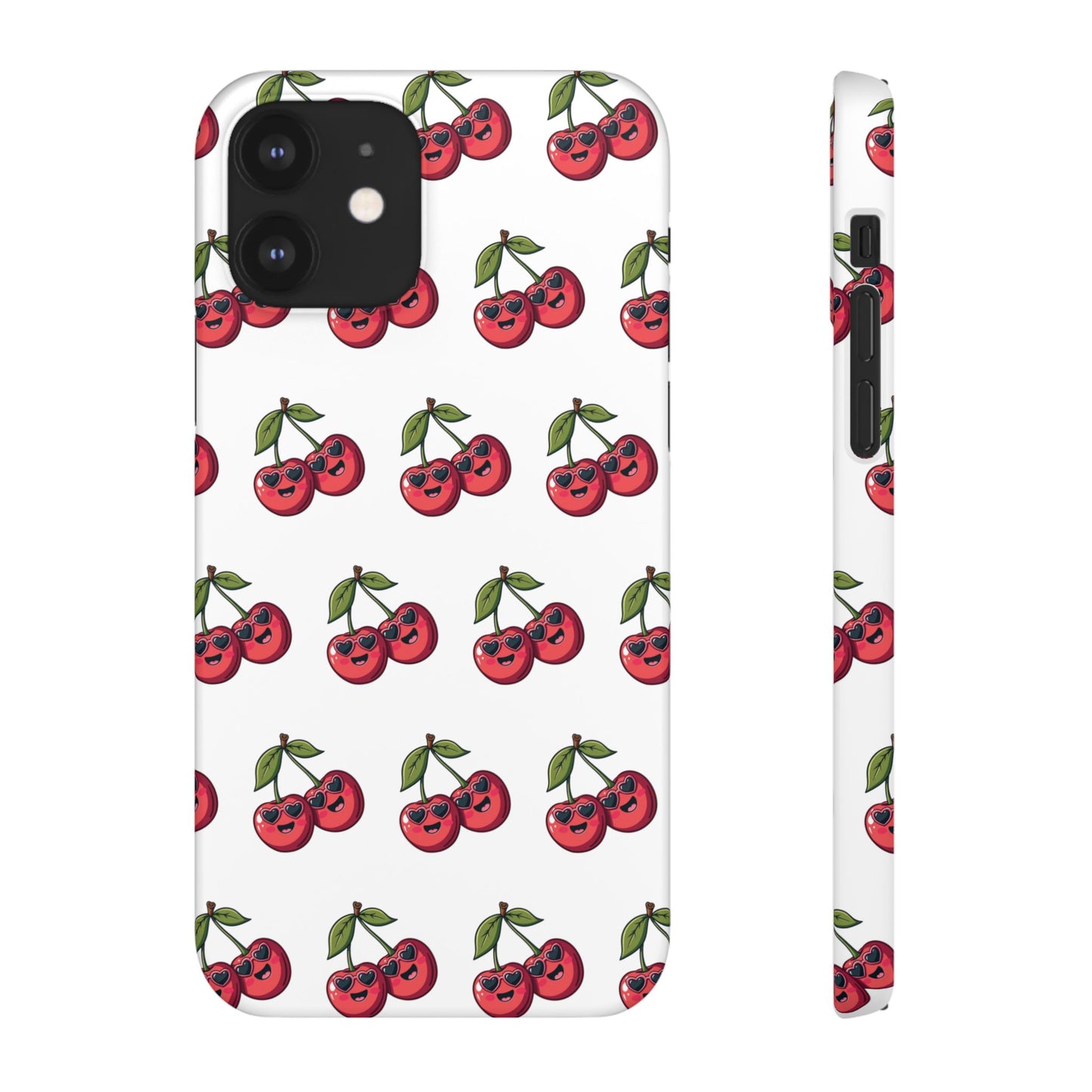 iPhone Snap Case Handyhülle Happy Cherry Design