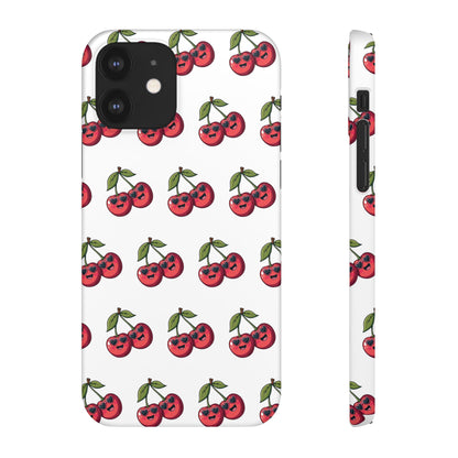 iPhone Snap Case Handyhülle Happy Cherry Design