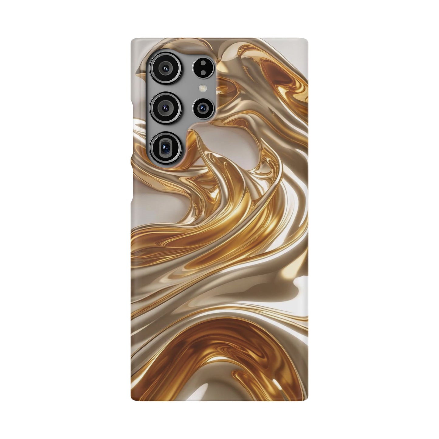 Snap Case Samsung Handyhülle – Gold Dynamic Liquid 3D Effekt