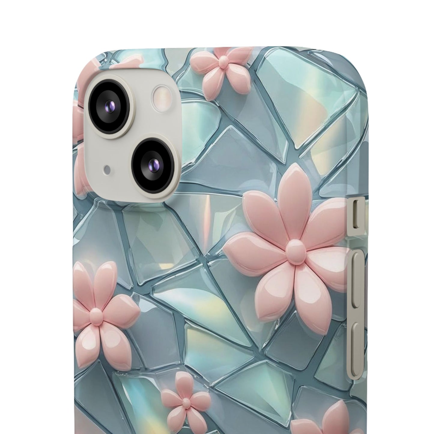 Snap Case Elegante Florale iPhone Handyhülle mit 3D-Effekt