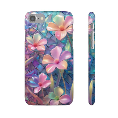 Snap Case Elegante Florale iPhone Handyhülle mit 3D-Effekt