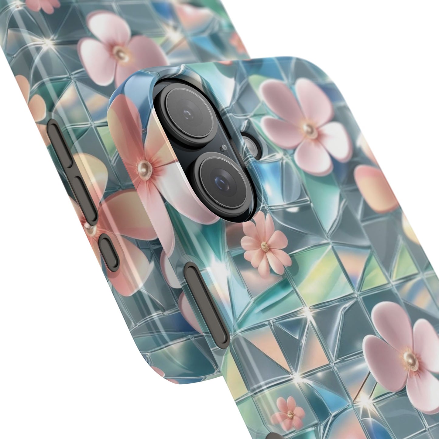 Snap Case iPhone Handyhülle mit 3D-Effekt Blumenmuster